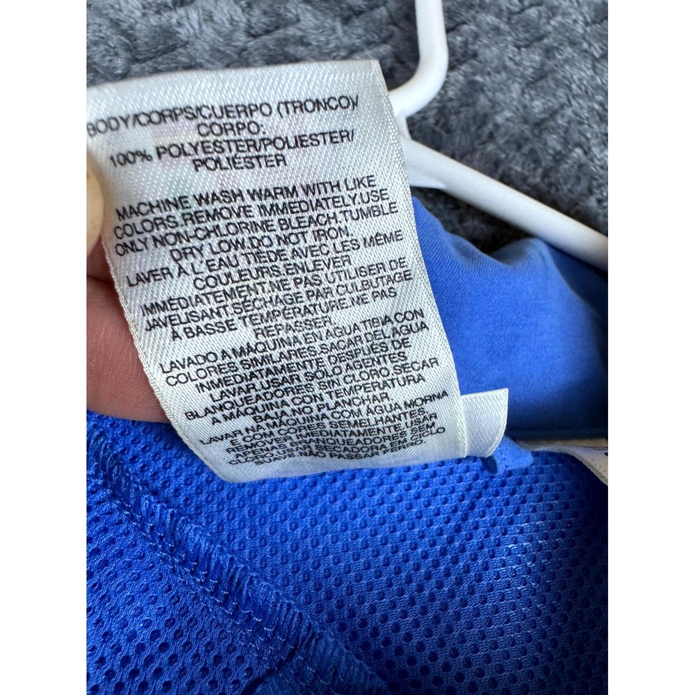 Vintage Adidas Track Jacket Women XL Blue Raglan Sleeve Runner Athletic Full Zip - Picture 4 of 7